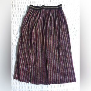 Top shop size 6 stripped sparkly midi party skirt